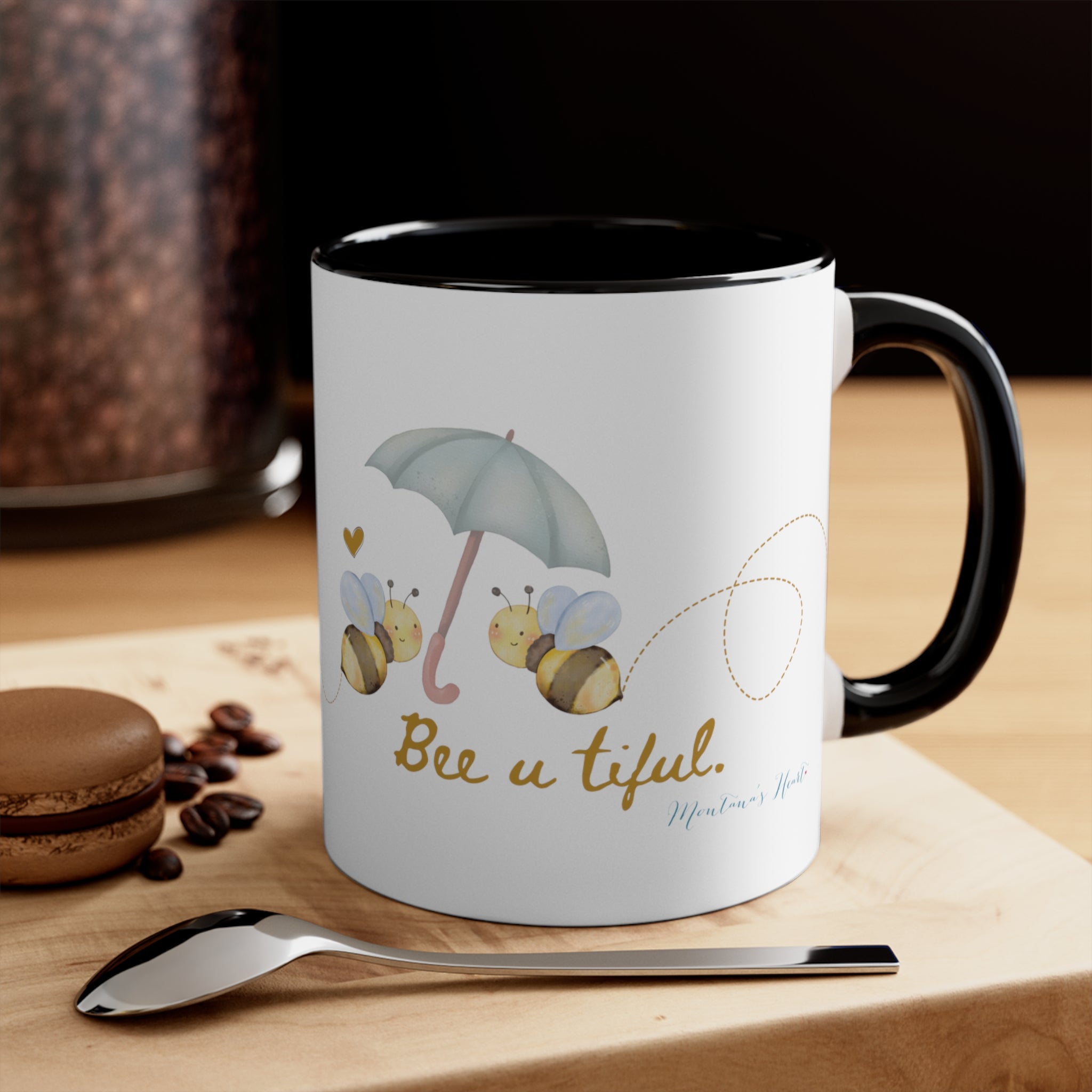 Bee u tiful bumble bee Accent Coffee Mug, 11oz