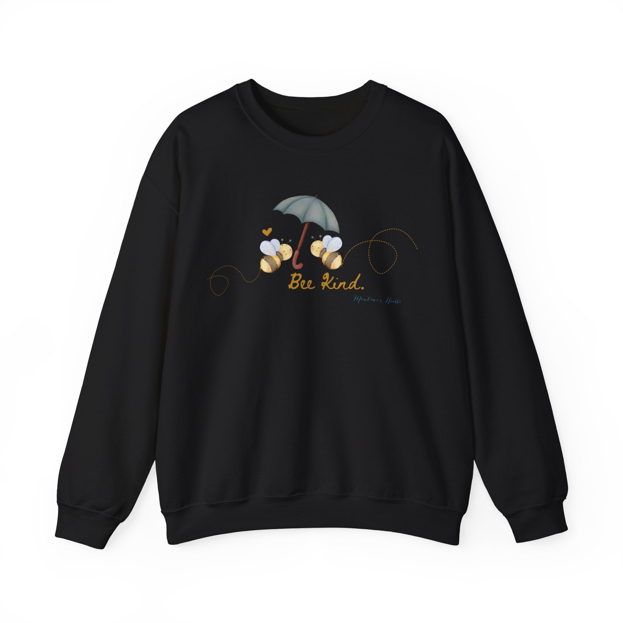 Bee Kind Bumblebee inspired ladies Sweatshirt with bee detail on front and back