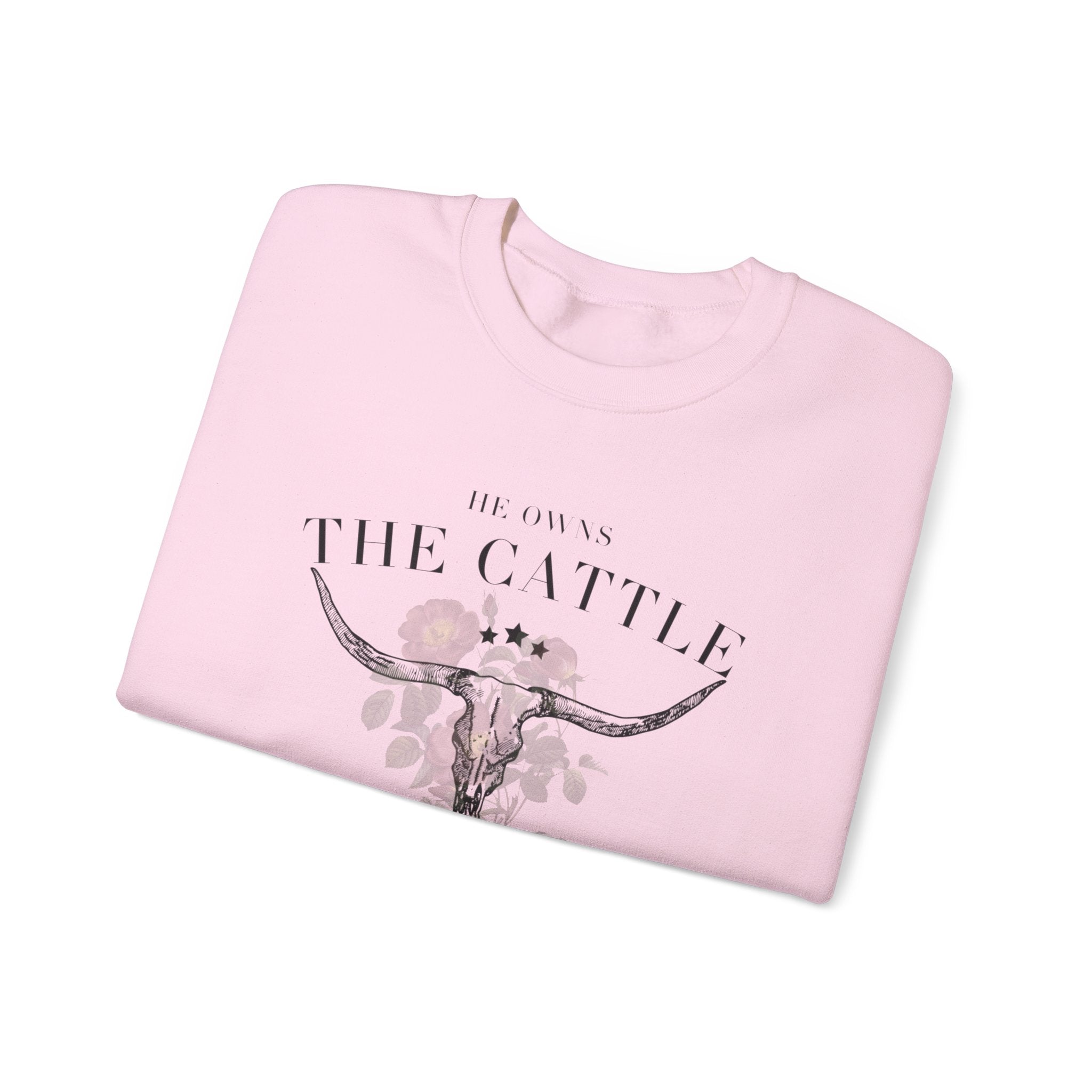 He owns the cattle on a thousand hills, Ladies sweatshirt