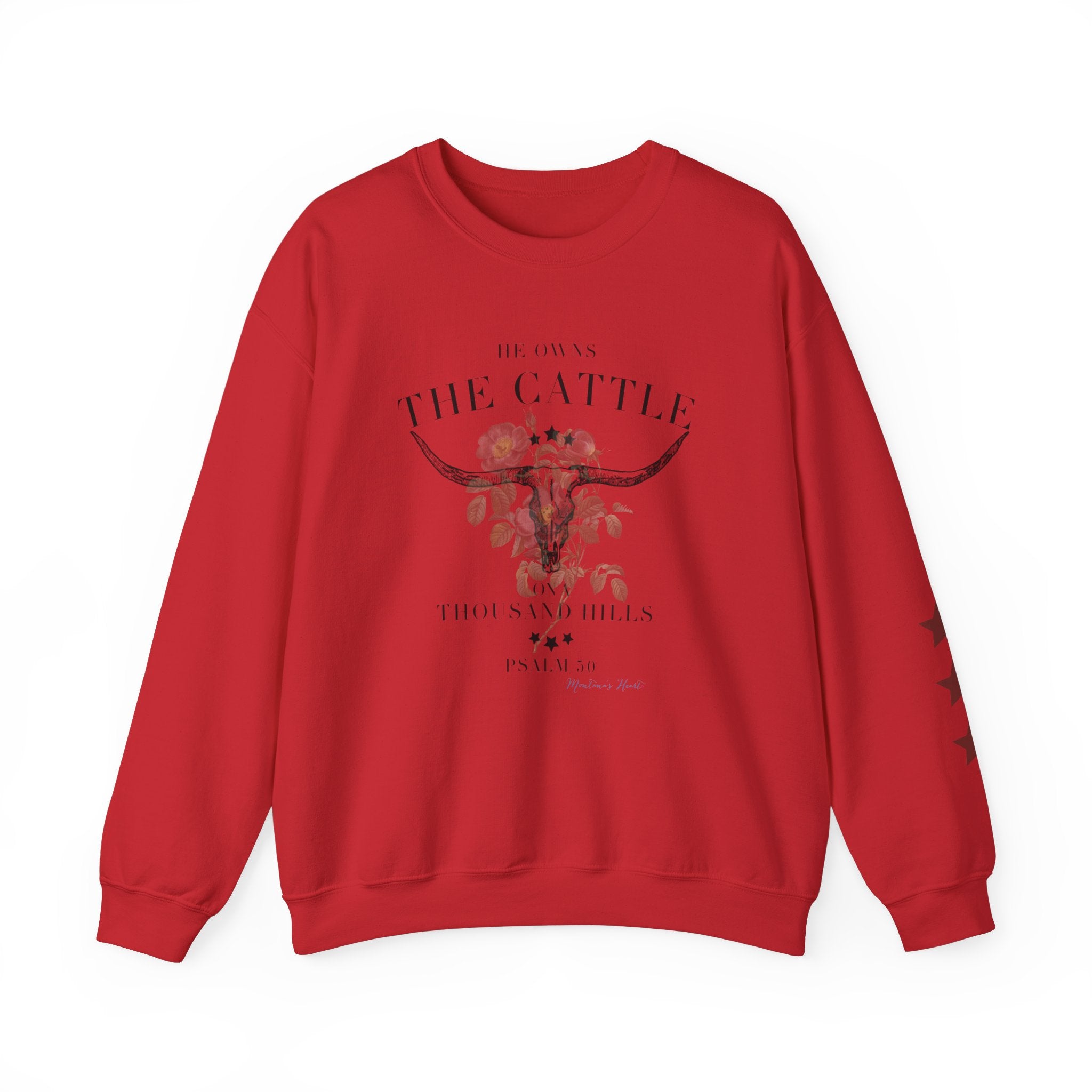 He owns the cattle on a thousand hills, Ladies sweatshirt