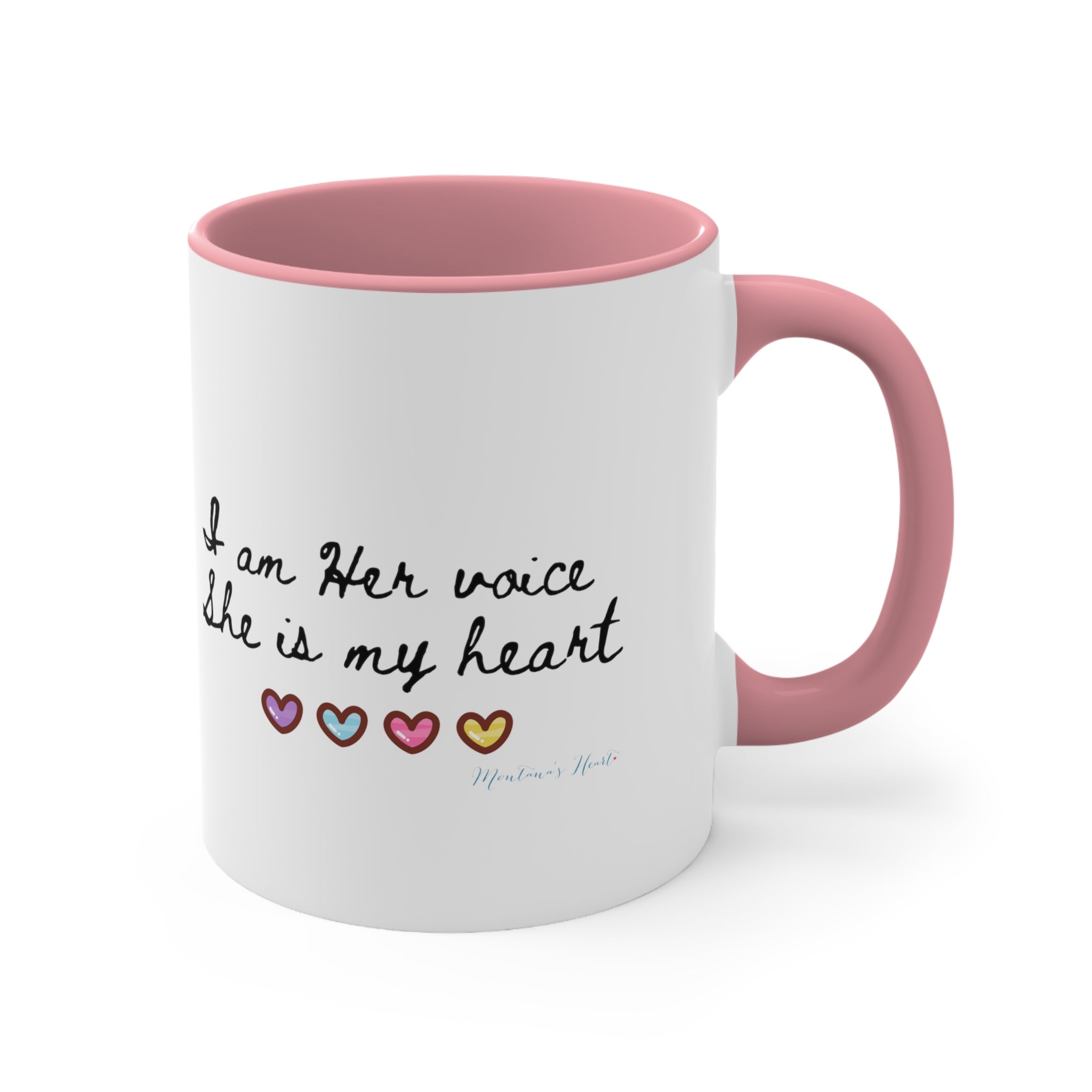 I am her voice... mom advocate, 2 tone Accent Coffee Mug, 11oz