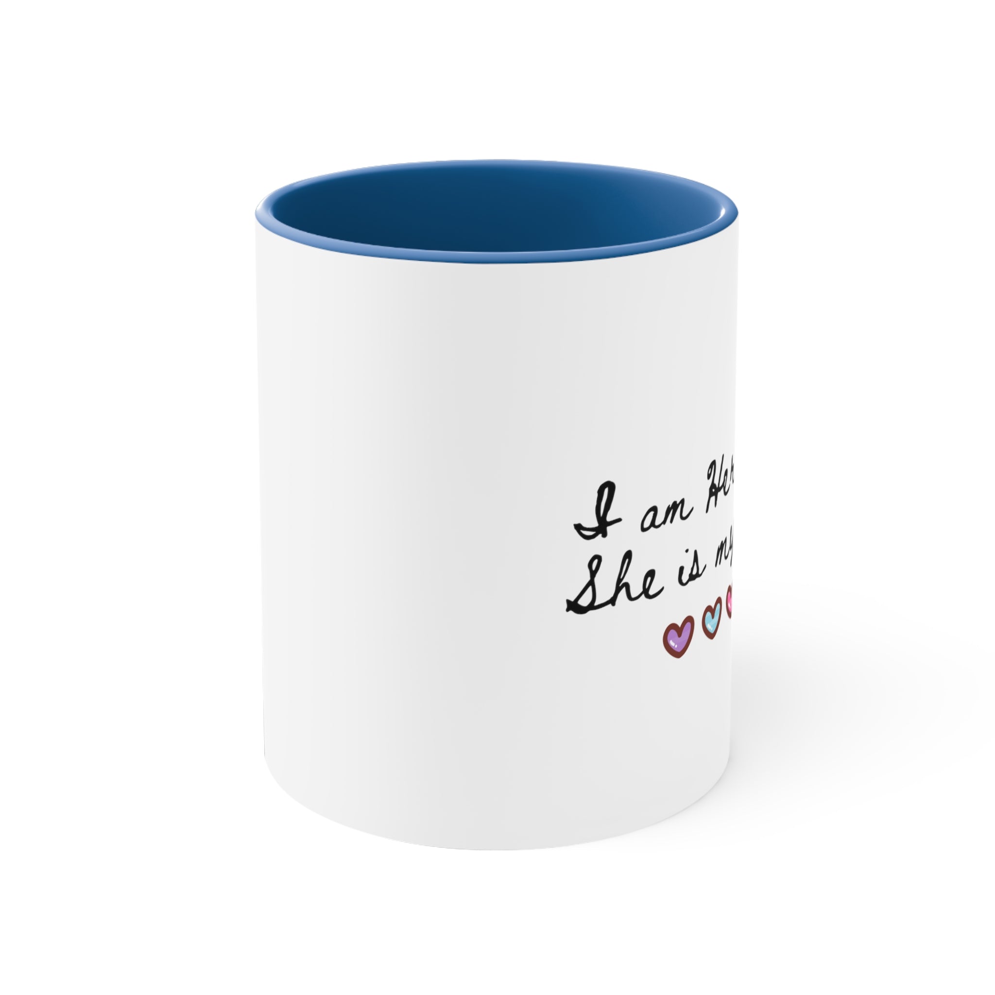 I am her voice... mom advocate, 2 tone Accent Coffee Mug, 11oz