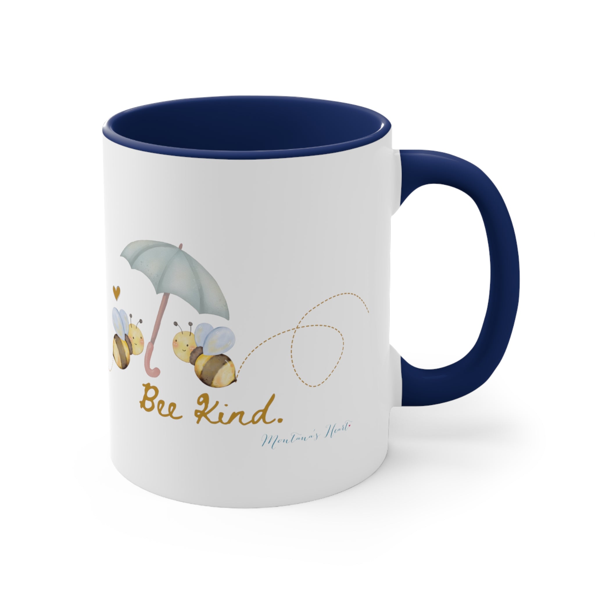 Bee Kind 2 tone Accent Coffee Mug, 11oz