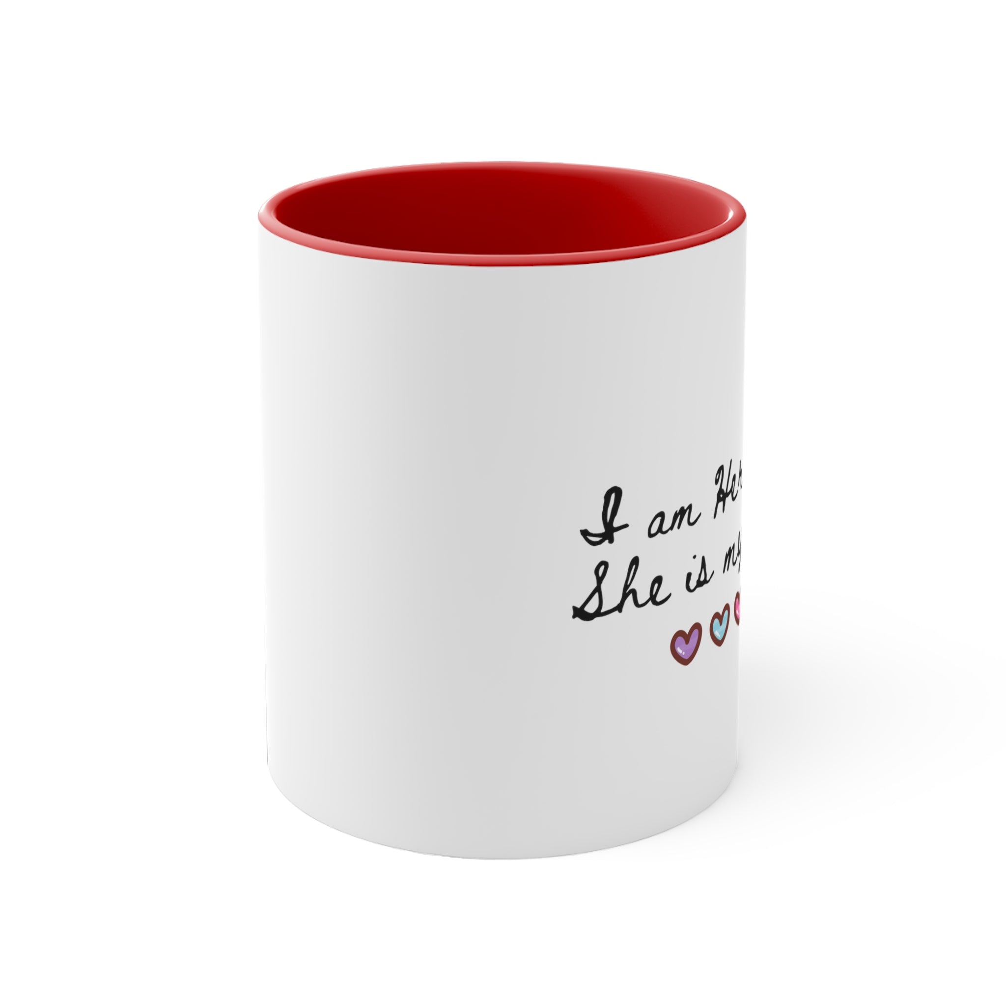 I am her voice... mom advocate, 2 tone Accent Coffee Mug, 11oz