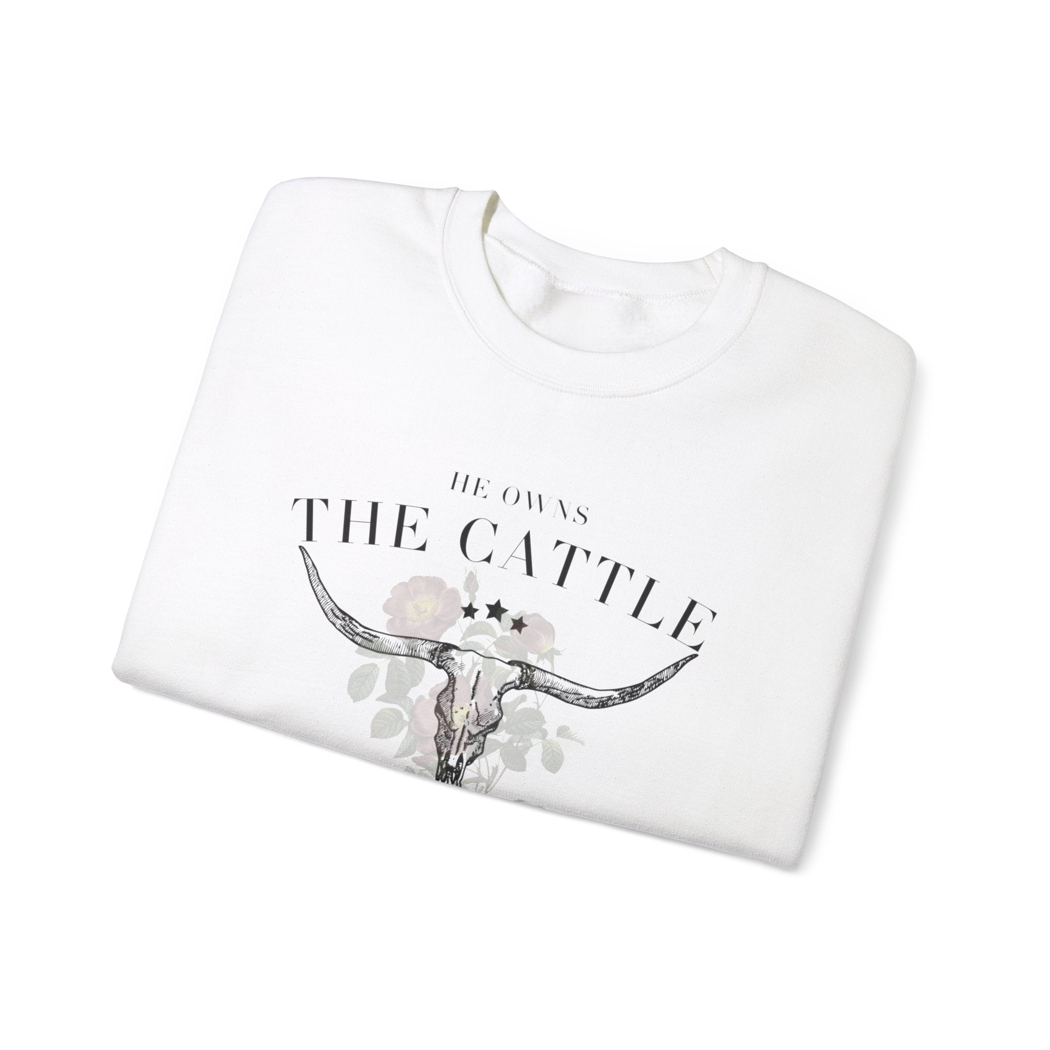 He owns the cattle on a thousand hills, Ladies sweatshirt