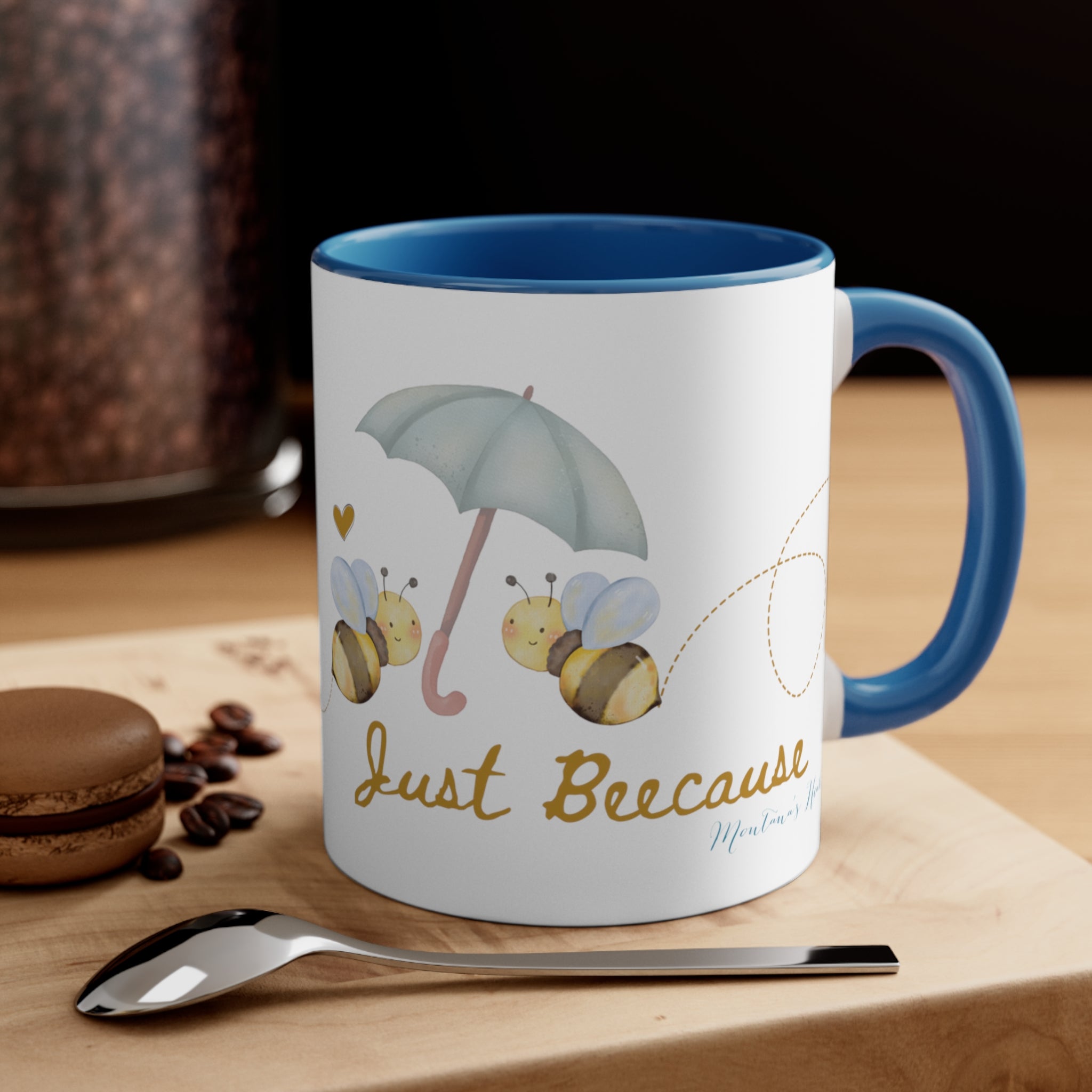 Just Beecause bumblebee mug, Accent Coffee Mug, 11oz