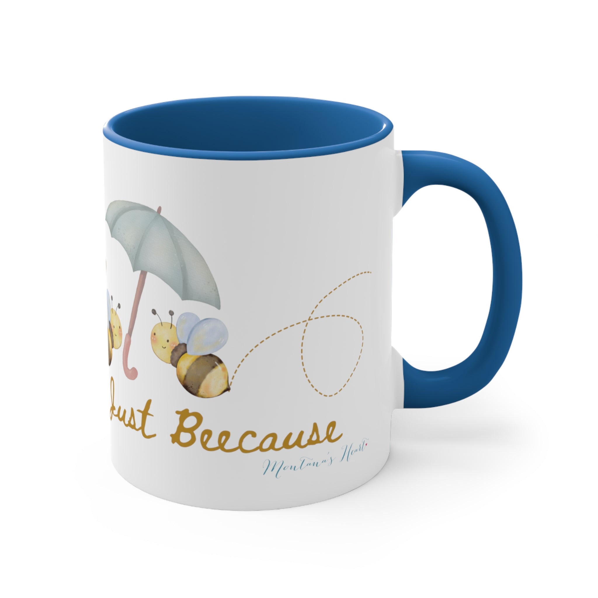 Just Beecause bumblebee mug, Accent Coffee Mug, 11oz