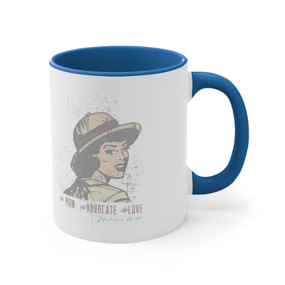 Advocate mom vintage inspired Accent Coffee Mug, 11oz