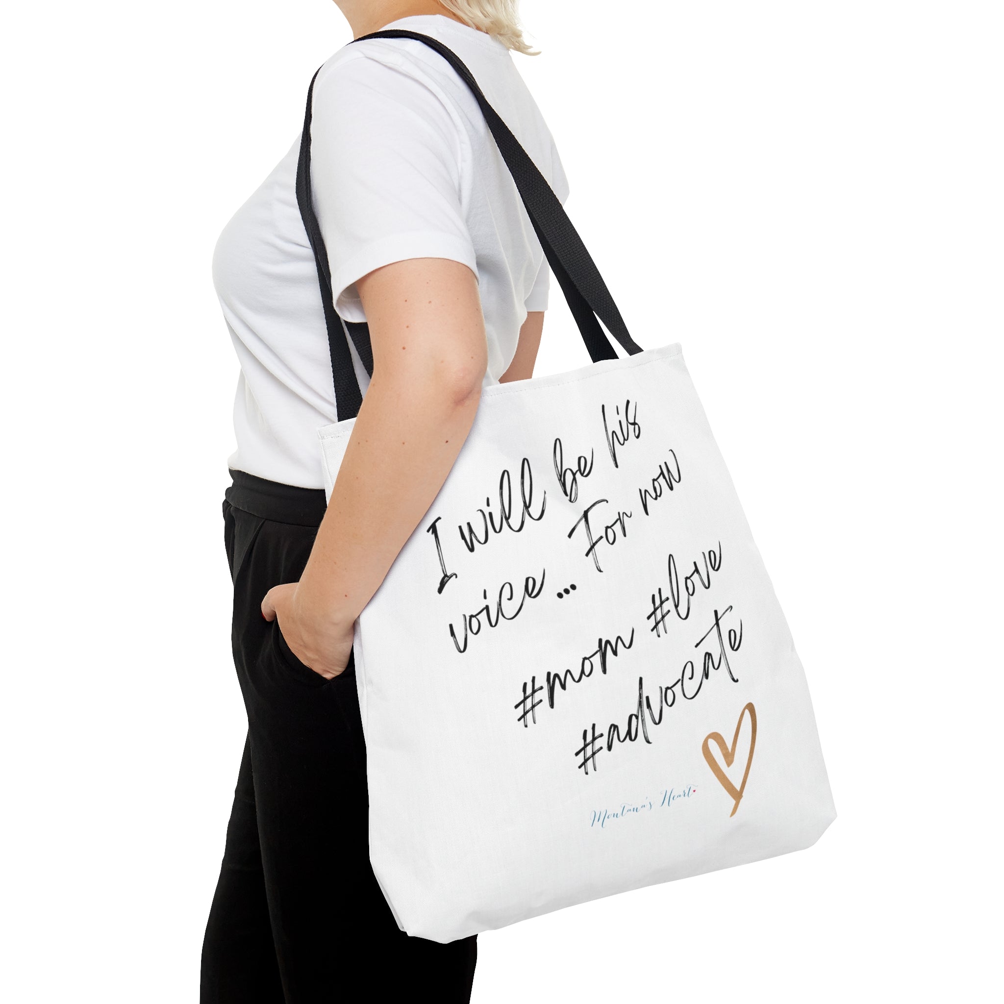 I will be his voice for now.. advocate mom tote bag, IEP mom