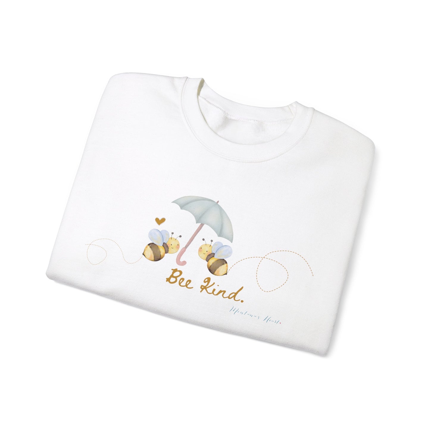 Bee Kind Bumblebee inspired ladies Sweatshirt with bee detail on front and back