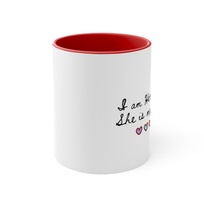 I am her voice... mom advocate, 2 tone Accent Coffee Mug, 11oz