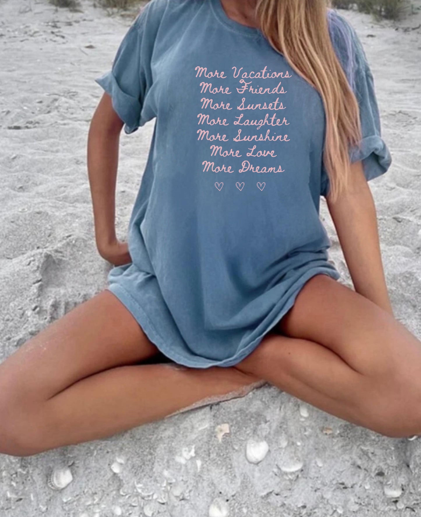 Womens Tshirt for Inspiration Beach Tee Oversized Shirt for Birthday Gift Idea Aesthetic Shirt for Her Summer Vacation Gift Girls Trip Shirt