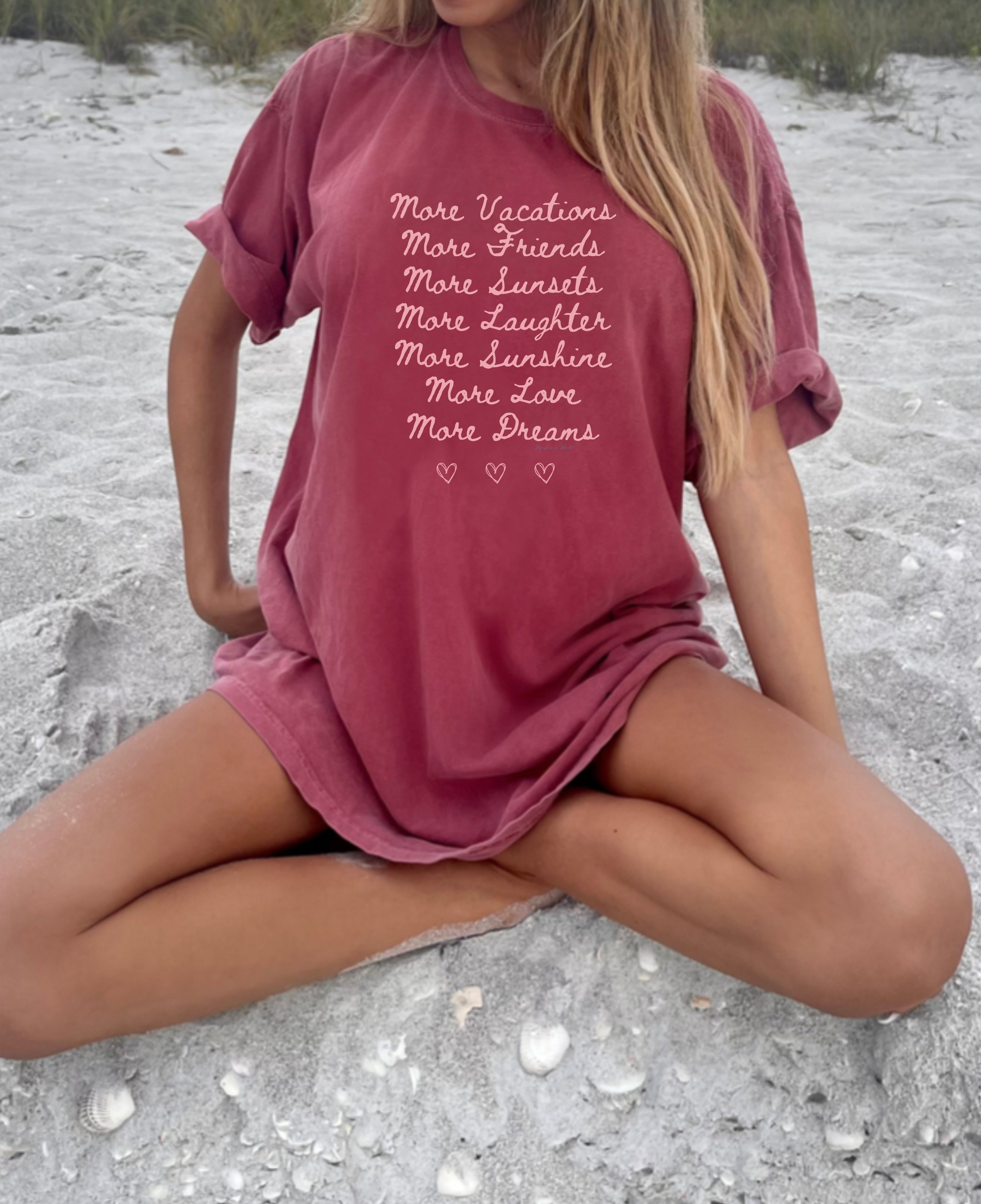 Womens Tshirt for Inspiration Beach Tee Oversized Shirt for Birthday Gift Idea Aesthetic Shirt for Her Summer Vacation Gift Girls Trip Shirt