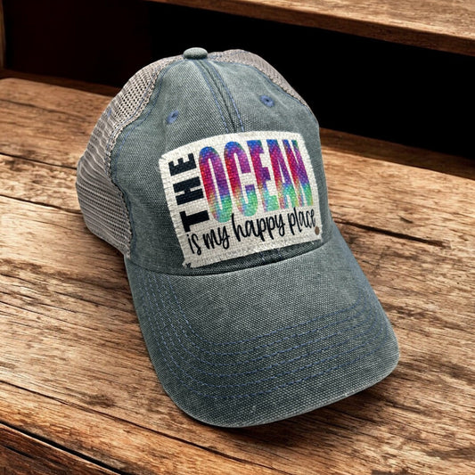 The Ocean is my Happy Place Trucker Cap