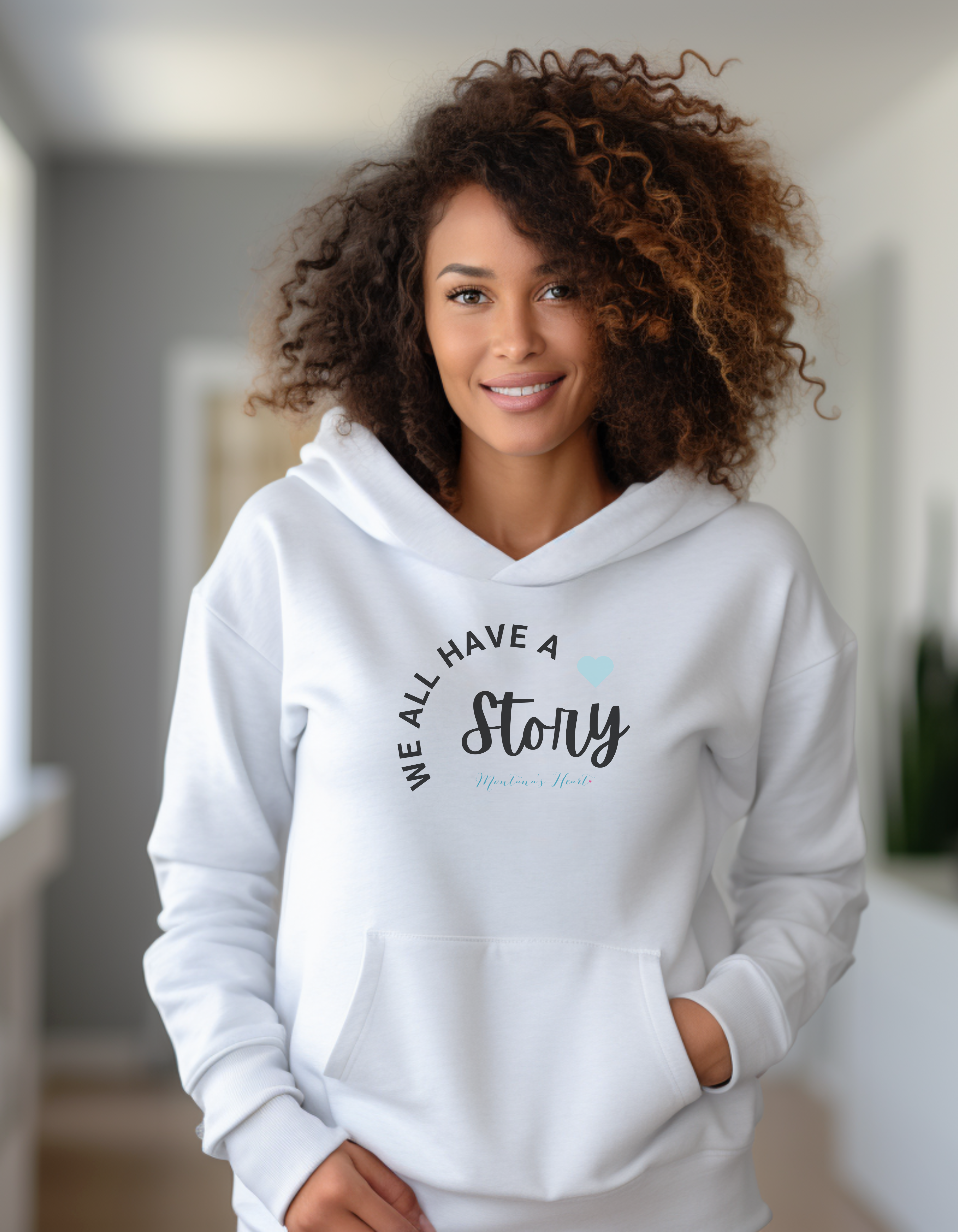 We all have a Story , Ladies hoodie sweatshirt.