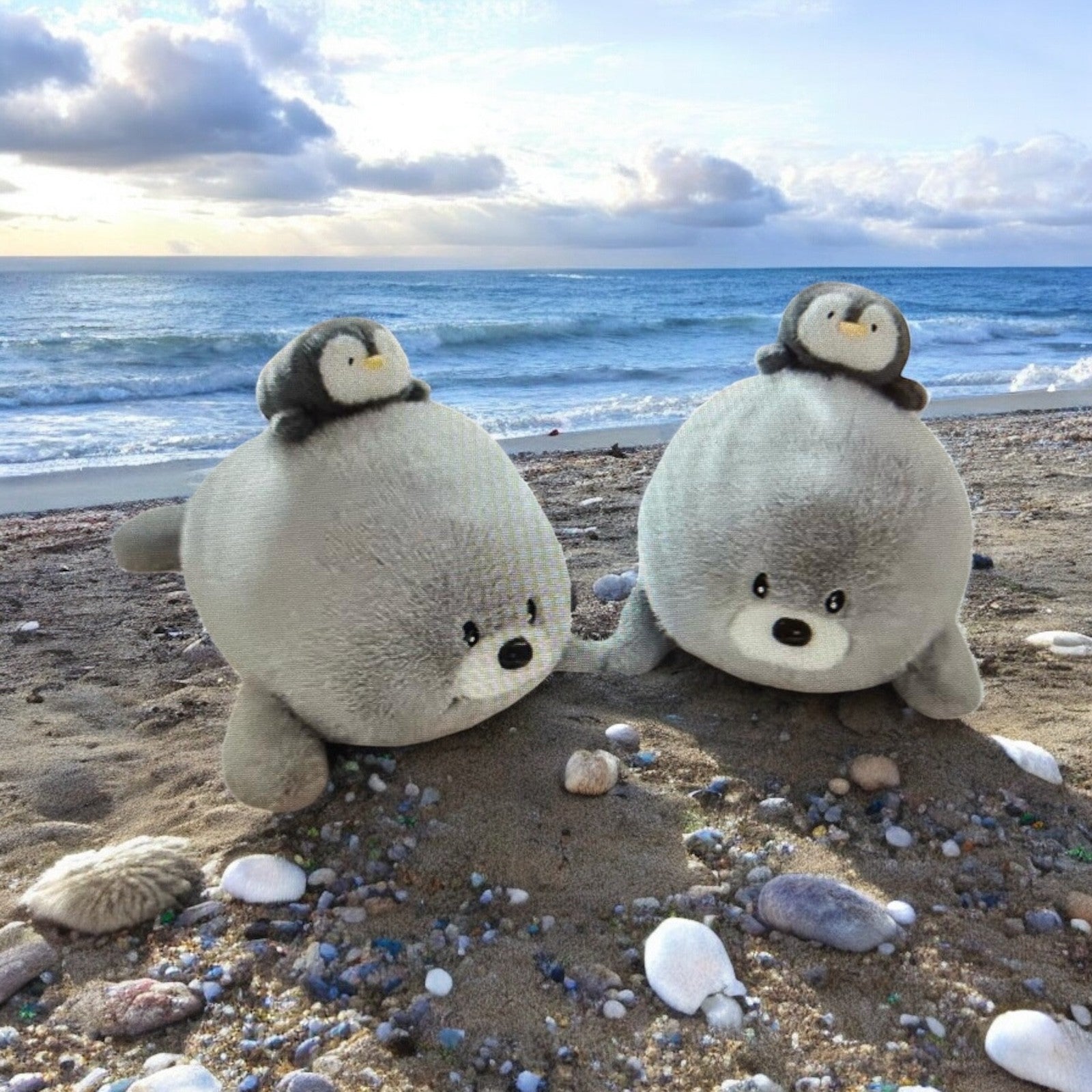 Sea Lion & Pup Plush Set – 20" of Cuddly Ocean Love
