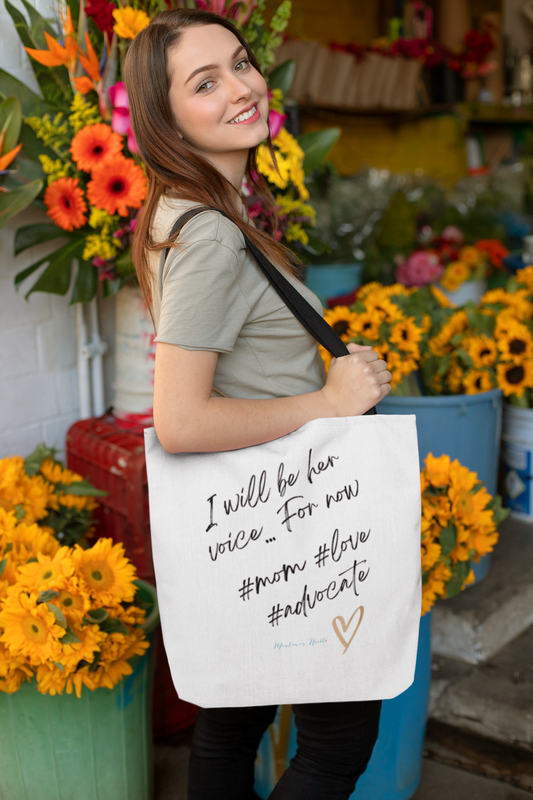 I will be her voice.. for now Mom tote, mom IEP tote